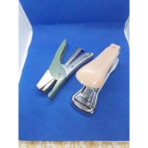 2)Staplers- ACE Cadet Lift Top Model 302 & ARROW FASTENER S66 Hand Staplers